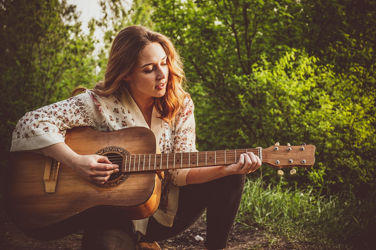 young woman, playing the guitar, nature, guitar, guitar player, musician, rock music, singer, festival, guitar, guitar, guitar player, singer, singer, singer, singer, singer